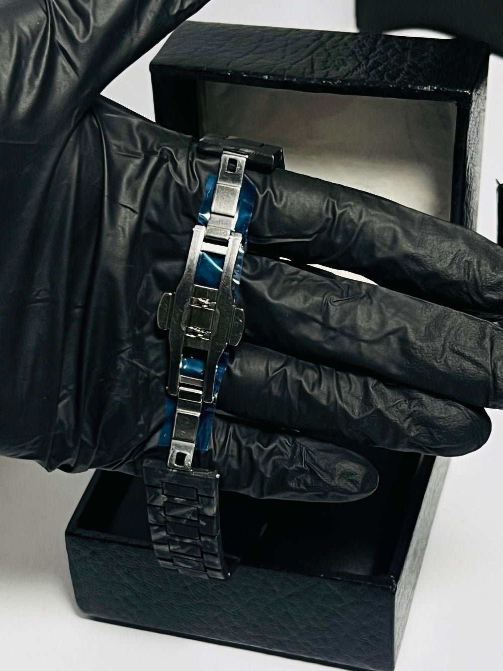 Premium Arabic marble octagon watch gunmetal gray Whearz Pakistan