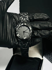 Premium Arabic marble octagon watch gunmetal gray Whearz Pakistan