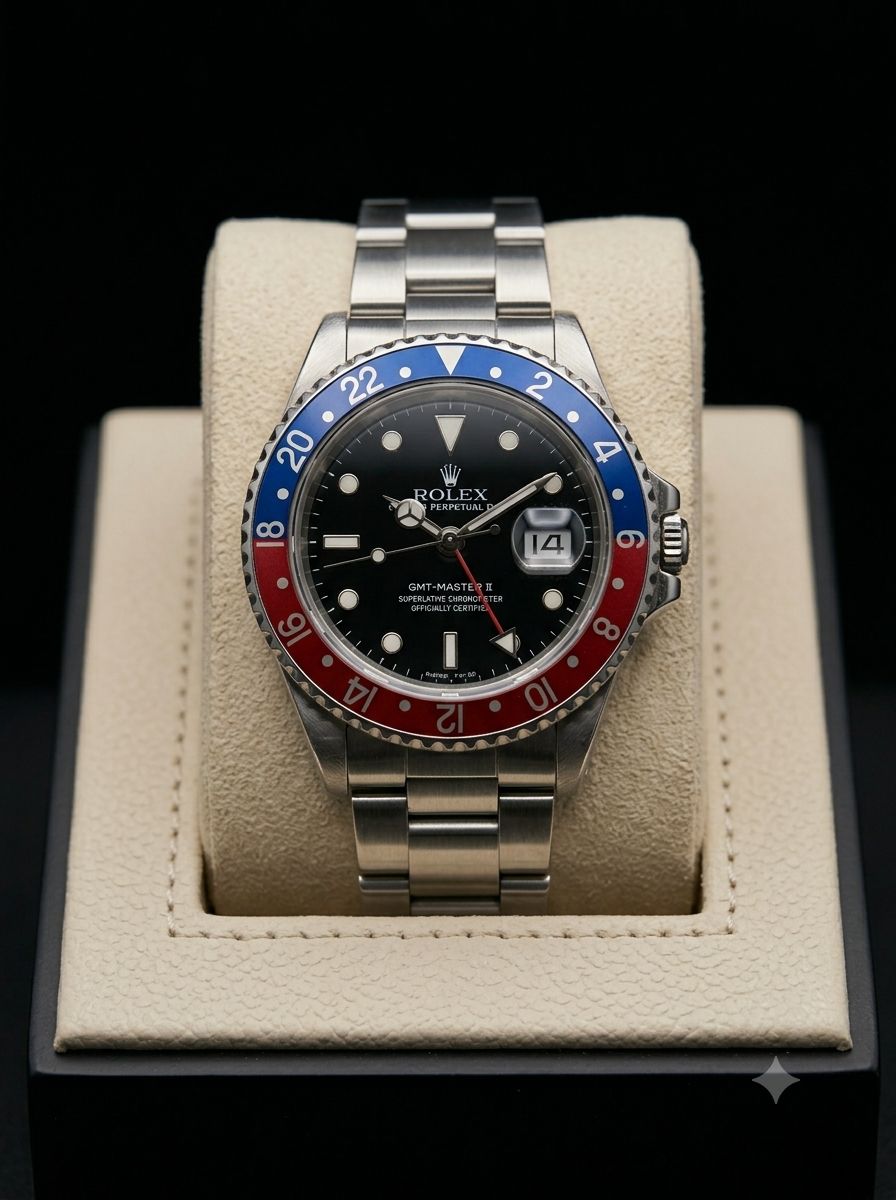 Luxury GMT Master Style Stainless Steel Watch