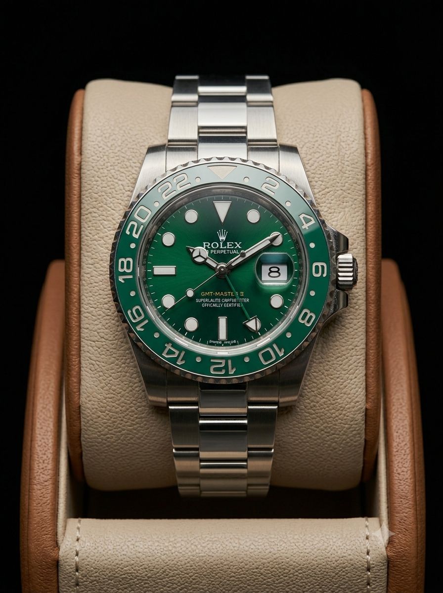 Rolex GMT-Master II Green Dial Stainless Steel Watch