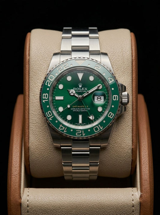 Rolex GMT-Master II Green Dial Stainless Steel Watch
