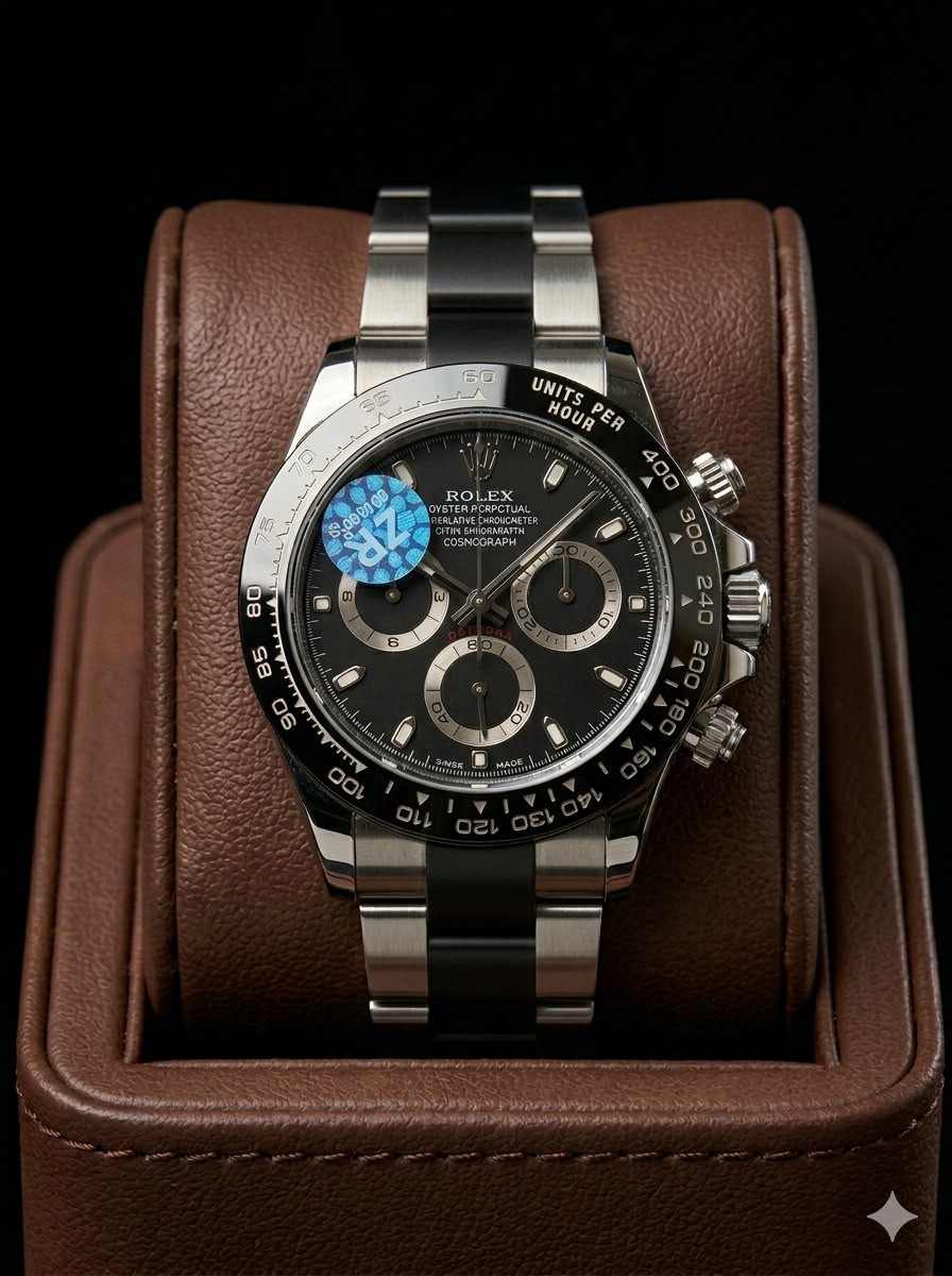 Rolex Chronograph Daytona Black Dial Stainless Steel Men's Watch