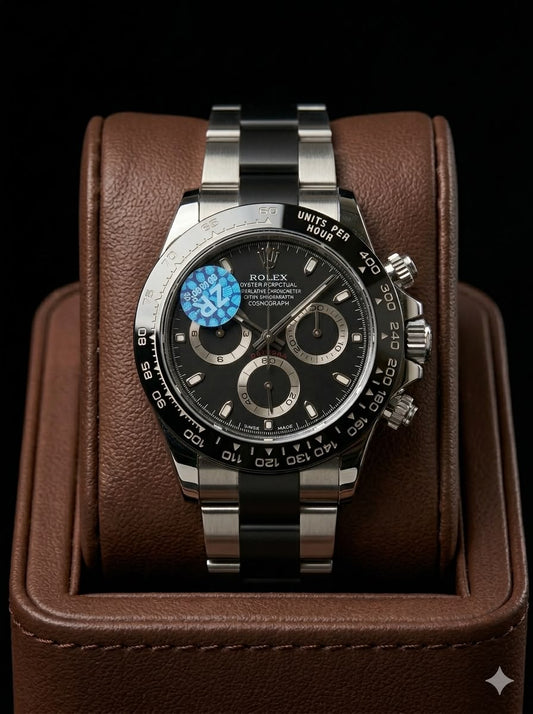 Rolex Chronograph Daytona Black Dial Stainless Steel Men's Watch