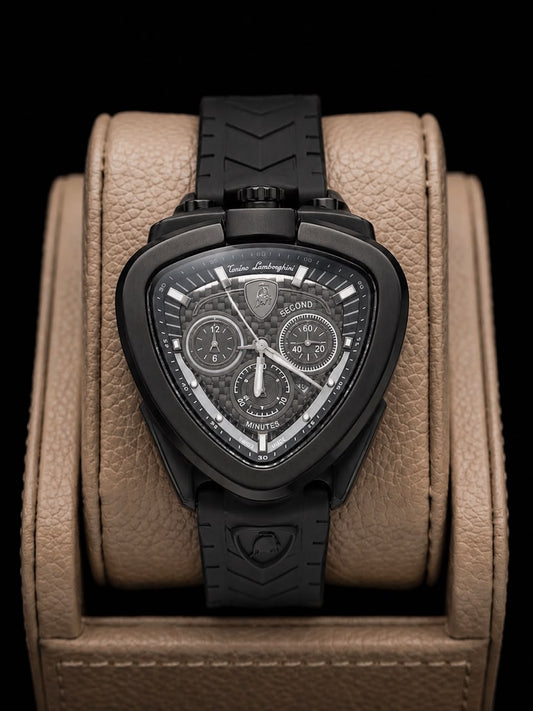 Apex Triangular Chronograph Stealth Rubber Edition Watch