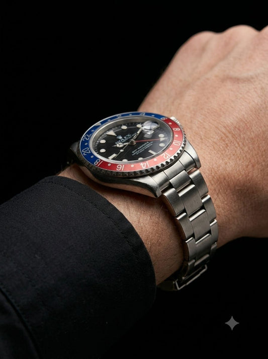 Luxury GMT Master Style Stainless Steel Watch