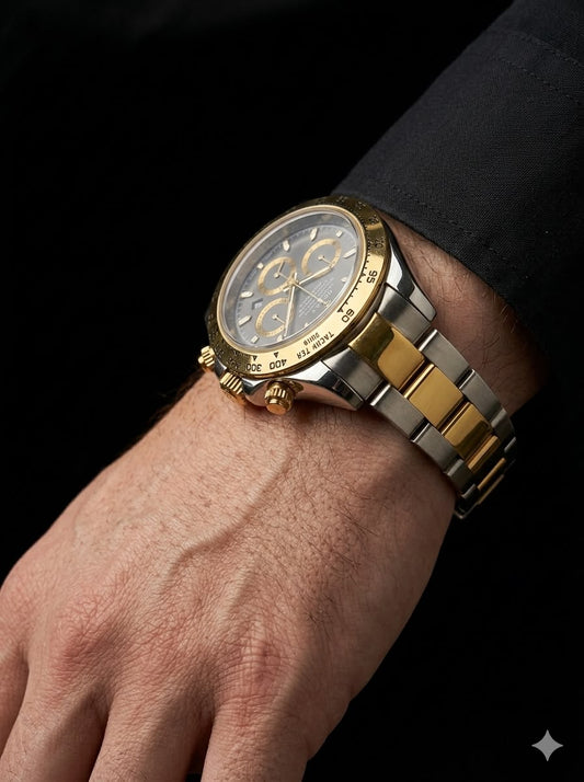 Rolex Chronograph Daytona Two-Tone Gold and Stainless Steel Men's Watch - Slate Grey Dial
